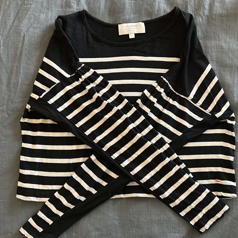 La Ligne Teddy Puff Cropped Long Sleeve, size S - Picture 4 of 5